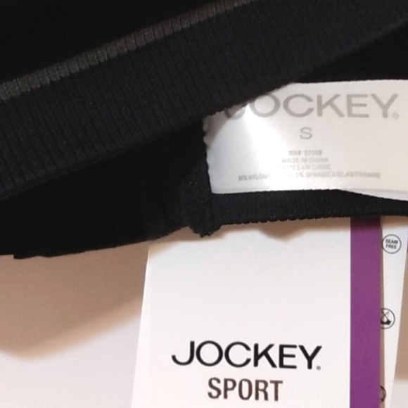 JOCKEY SPORT BLACK ONYX SUPPORT SPORTS BRA SIZE SMALL NWT - Picture 7 of 9